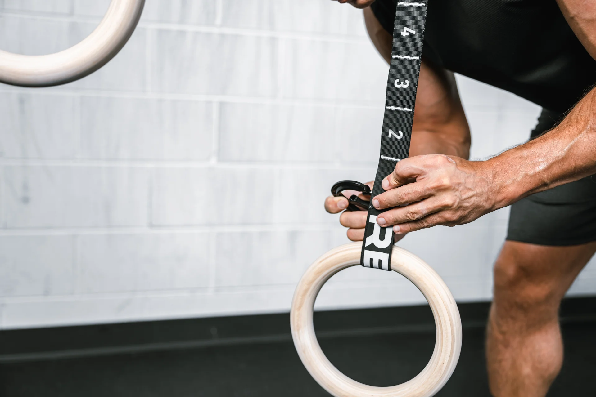 Competition Gymnastic Straps and Wood Rings - Image 5