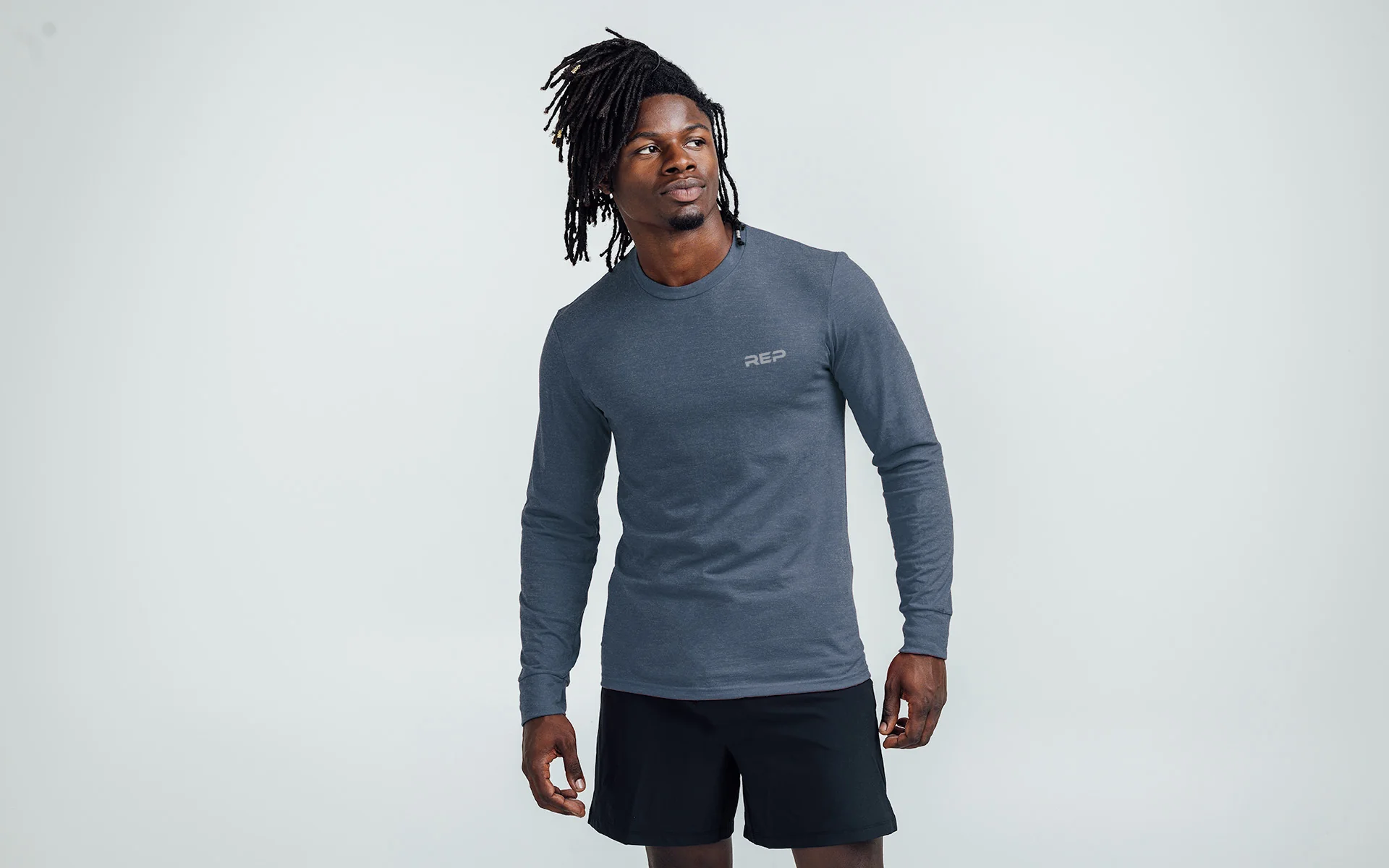 Men's REP® Long-Sleeve Tri-Blend Crew T-Shirt - Image 8